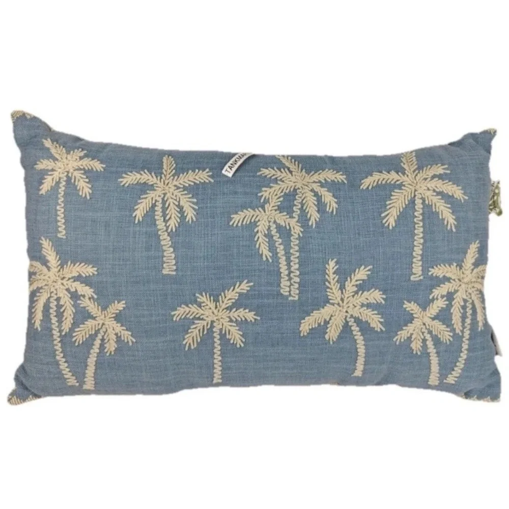 Tommy Bahama 14 x 24 Throw Pillow Indoor/Outdoor Palm Trees Blue Tropical Beach
